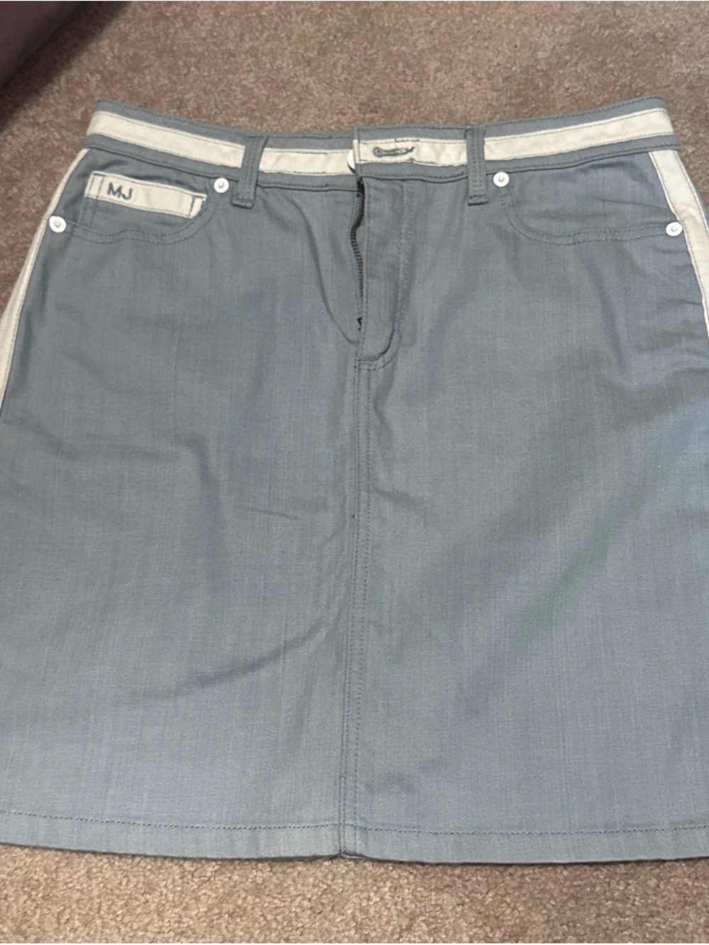 Marc Jacobs Light Blue Mini Skirt with White Trim